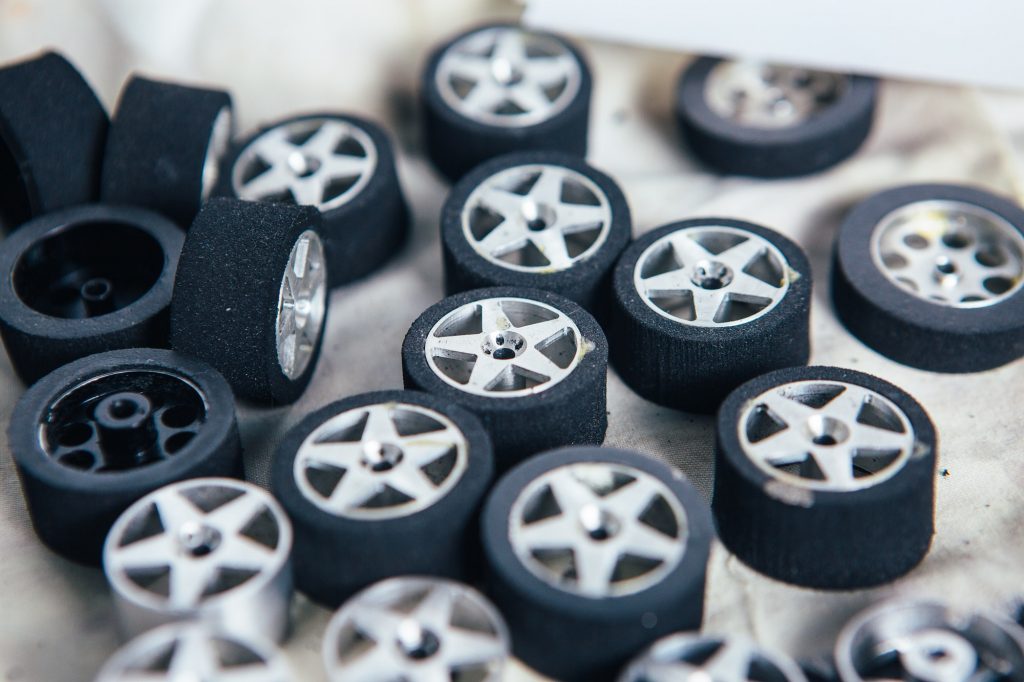 Small wheels for miniature cars